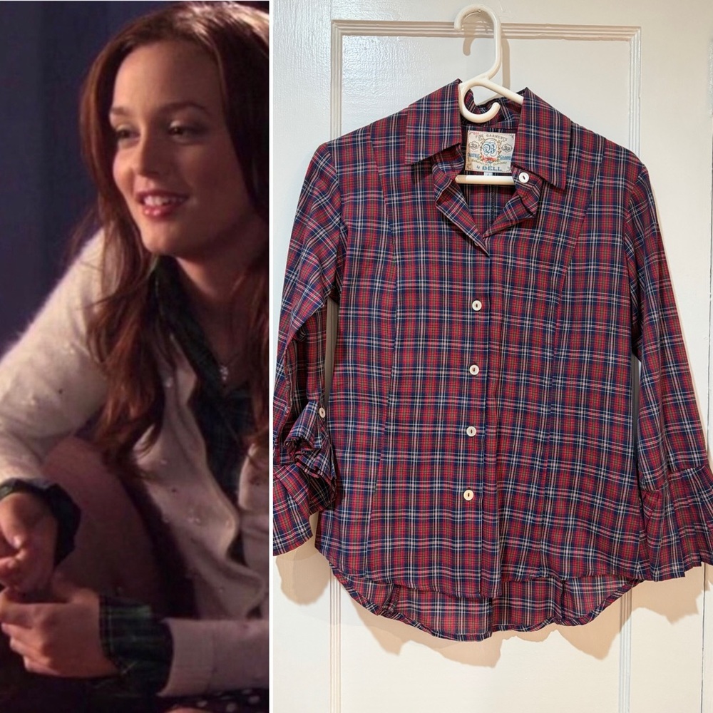 Fine Garments by Bell red plaid shirt 4 ASO Gossip Girl Blair Waldorf - Alt
